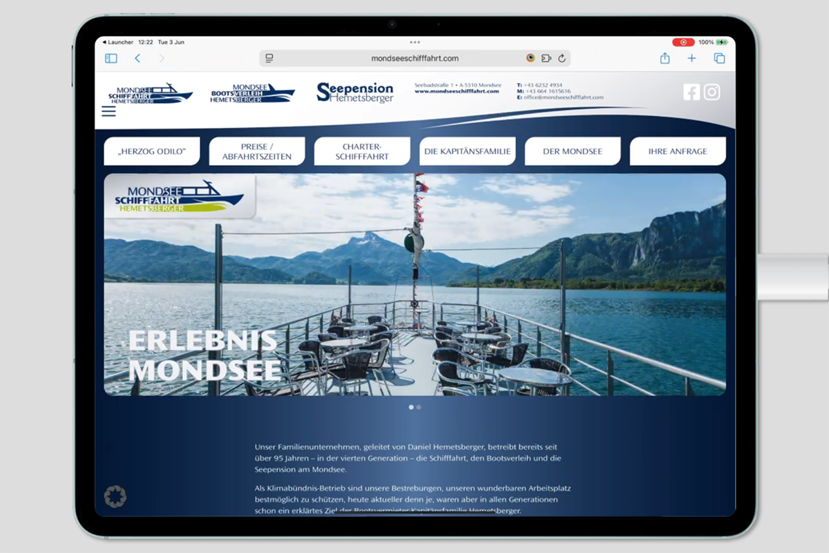 Mondseeschifffahrt Hemetsberger, Bootsverleih und Seepension