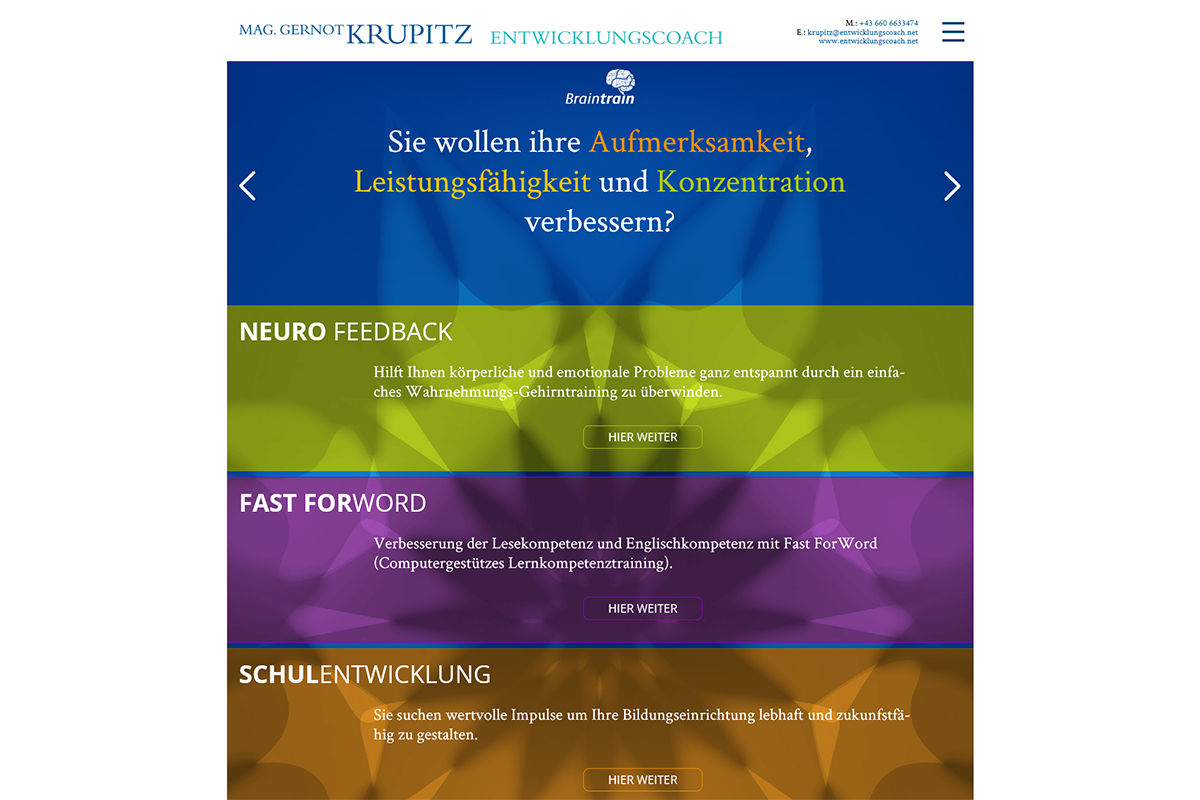 Mag. Gernot Krupitz – Entwicklungscoach